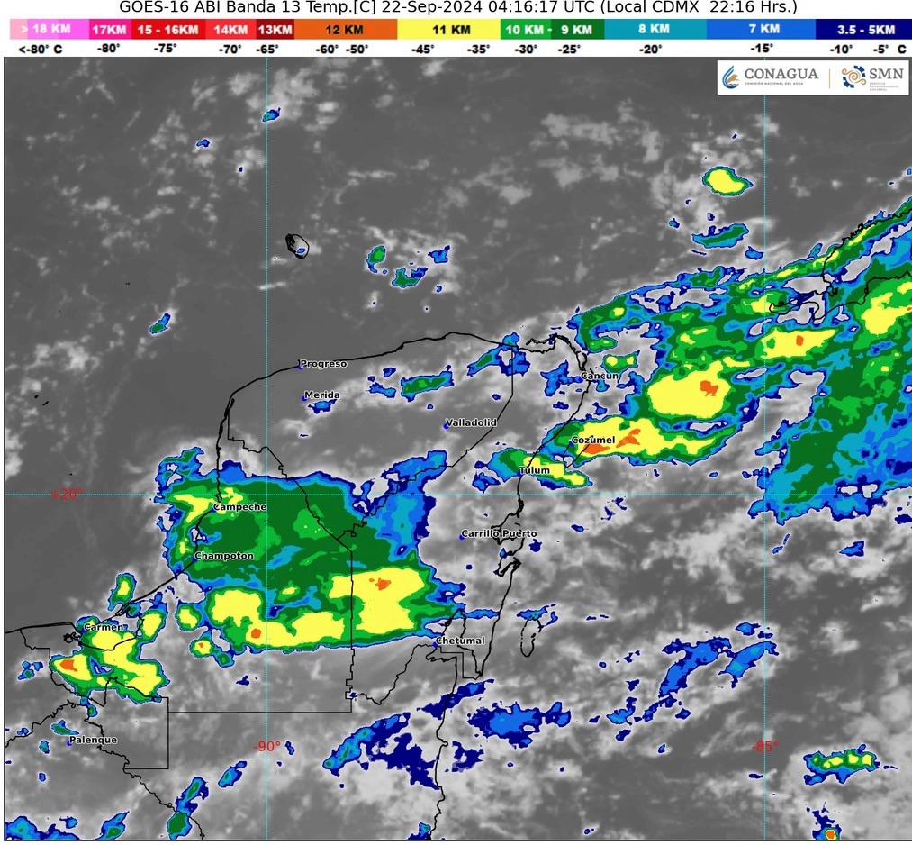 Avisa SMN que habrá lluvias en Quintana Roo