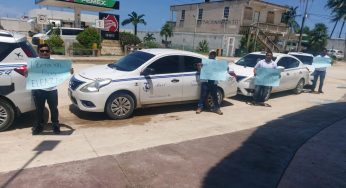 Sindicato de Taxistas de Chiquilá se une a protestas por detención de dirigente estatal