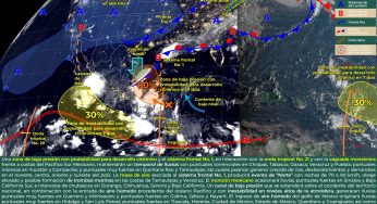 Se prevén lluvias para Quintana Roo y la Península de Yucatán