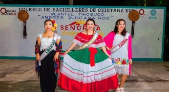 El Colegio de Bachilleres Tihosuco celebra su certamen de señorita independencia 2024