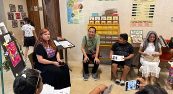 Integrantes del Centro Comunitario U Kúuchil k ch’i’ibalo’on presentaron la exposición “Un Jardín Compartido”