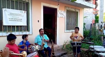 Alumnos de la Misión Cultural 125 en Dziuche listos para brillar, pero carecen de instrumentos musicales