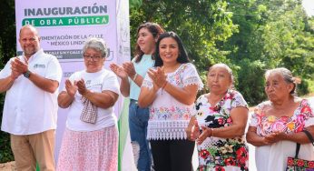 Inaugura Blanca Merari Tziu Muñoz vialidad que beneficiará a más de 7 mil personas.
