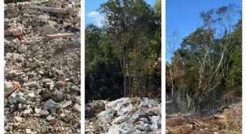 Denuncian quema clandestina en un predio de Playa del Carmen