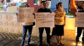 Trabajadores de Sutage exigen nuevo líder sindical en Felipe Carrillo Puerto