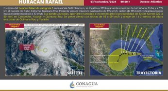 Huracán Rafael categoría 2, traerá lluvias a estos estados