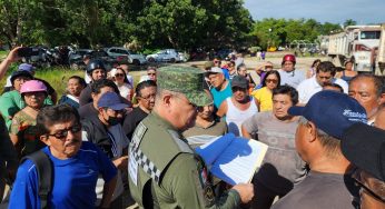 Ejidatarios y SEDENA se enfrentan por el terreno Expomaya, propiedad ejidal, en Felipe Carrillo Puerto