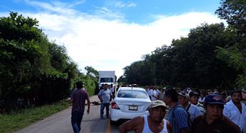 “El pueblo de Tihosuco se levanta para luchar”: Ejidatarios bloquean accesos