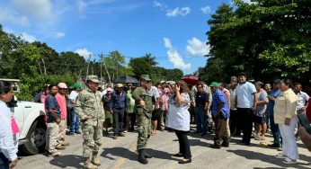 Ejidatarios bloquean obra de Sedena en Felipe Carrillo Puerto