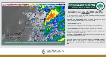 Continuará lloviendo este viernes en Quintana Roo