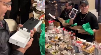 Empleados reciben iPhone 16 Pro Max como obsequio de su jefa en la posada, causando furor en redes