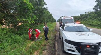 Arrollan a un joven en la carretera Uh-May – Andrés Quintana Roo