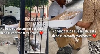 Abuelita de la CDMX sorprende a recolectores de basura con una Rosca de Reyes