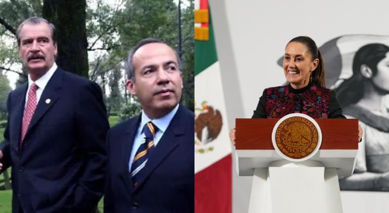 Sheinbaum evita comentar sobre la declaración de “personas non gratas” a Fox y Calderón en Venezuela