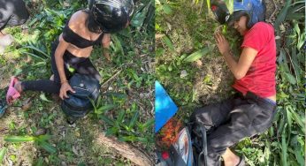 Pareja de motociclistas derrapa al conducir en estado de ebriedad cerca de Calderitas