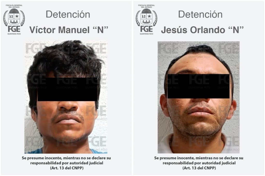 Detienen a dos hombres en Solidaridad por extorsión a empresa comercial