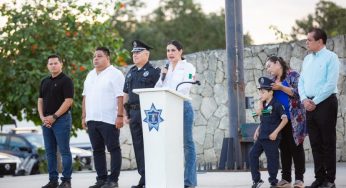 Estefanía Mercado anuncia bono y aumento para policías municipales en Playa del Carmen