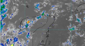 Intervalos de chubascos en Quintana Roo