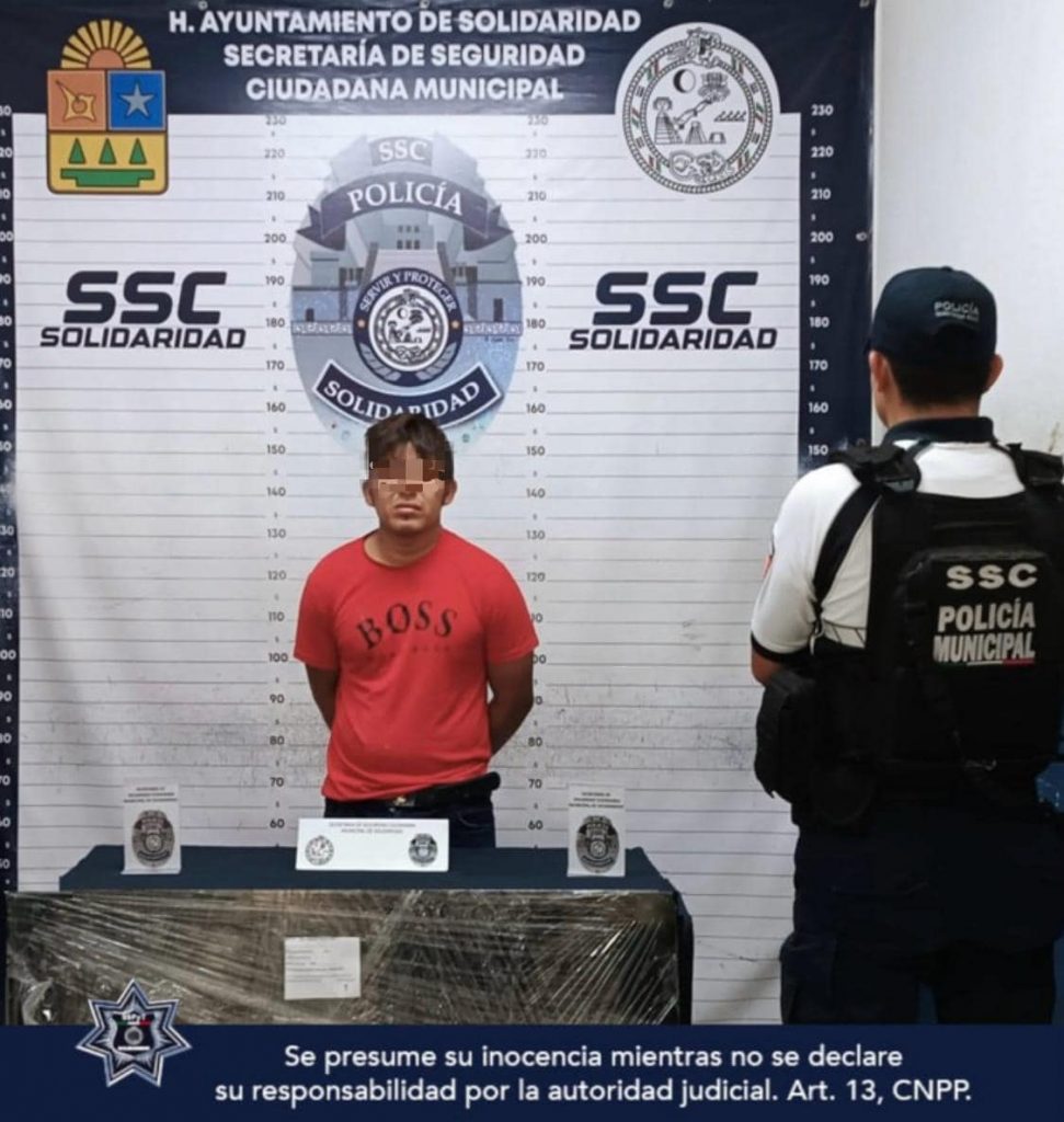 El sujeto vandalizó un hotel y agredió a un trabajador en Playa del Carmen