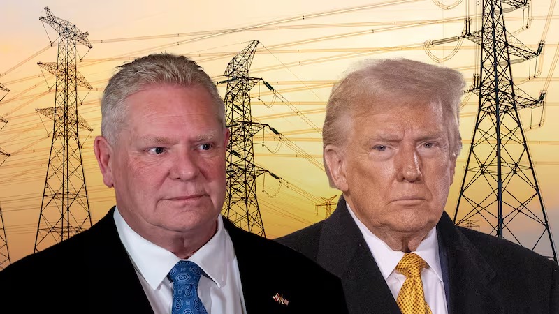 Ontario responde a medidas arancelarias de Trump e impone 25% de impuesto a la luz que vende a Nueva York