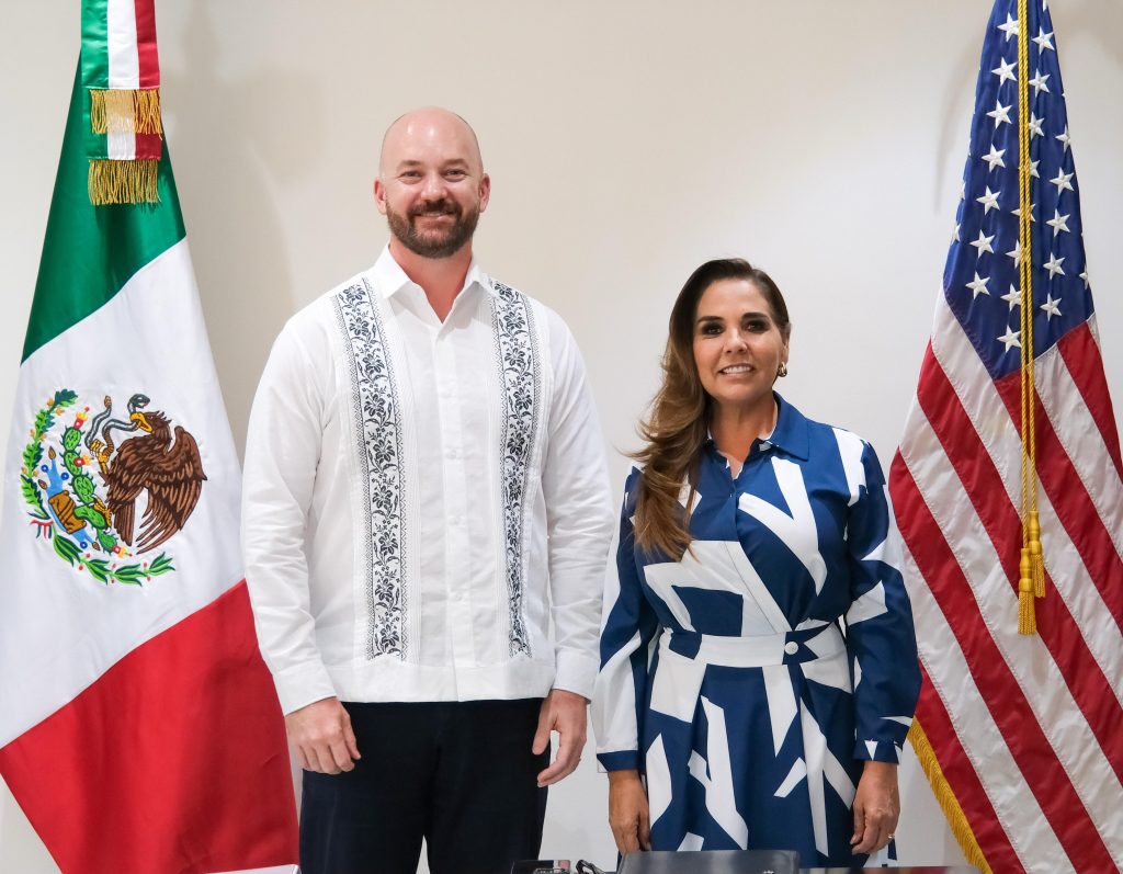 Mara Lezama se reúne con Cónsul de EE. UU. Justen A. Thomas para impulsar inversión y turismo en Quintana Roo