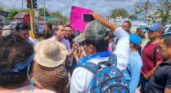 Pobladores bloquean carretera en Punta Allen; autoridades acuerdan rehabilitación de acceso