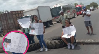 Familiares de presunto responsable del caso Ramiro, bloquean carretera y exigen justicia