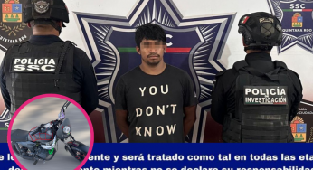 Cae hombre con motocicleta robada tras persecución en la región 251
