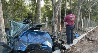 Fatal accidente a la entrada de Chetumal deja un muerto y dos heridos