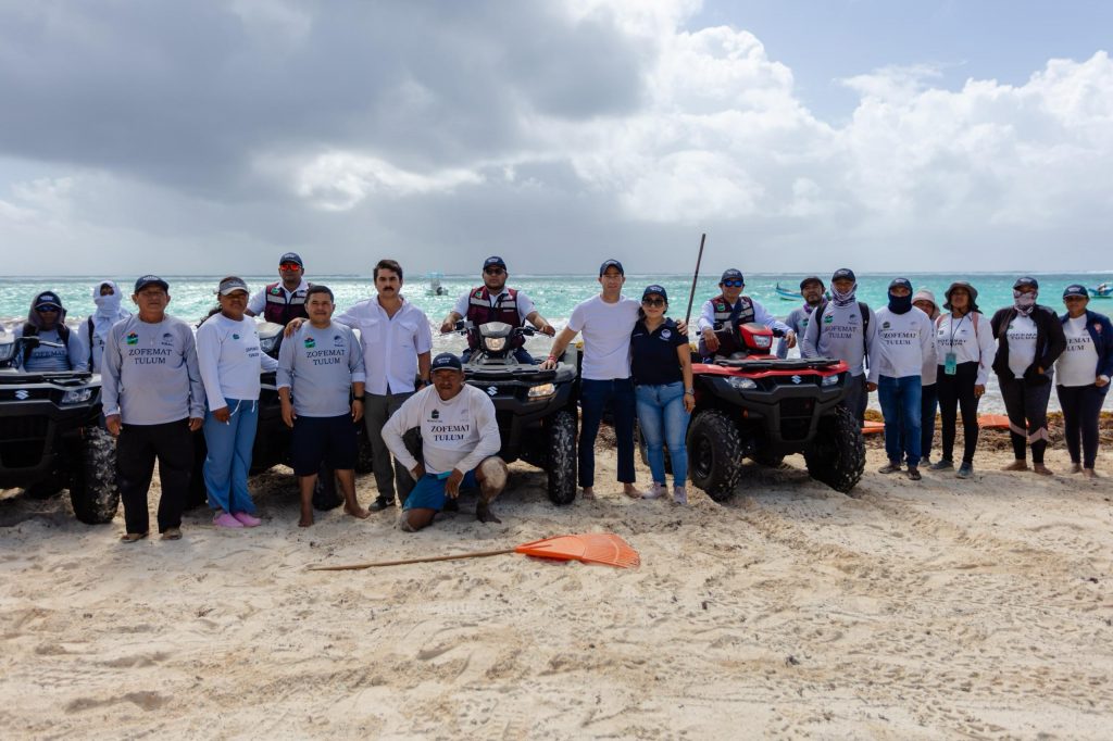 Refuerzan vigilancia y limpieza de playas con la entrega de cuatrimotos