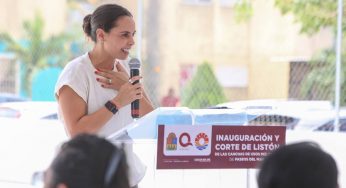 Ana Paty Peralta inaugura Canchas de Usos Múltiples en la SMZ 251