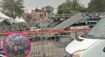 Se desploma escenario de festival del día de las madres