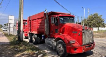 Volqueteros exigen frenar transporte pirata tras obras del Tren Maya; advierten posibles bloqueos