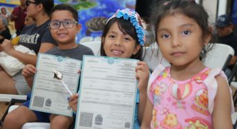 Gobierno de Isla Mujeres asegura el derecho a la identidad de niñas y niños