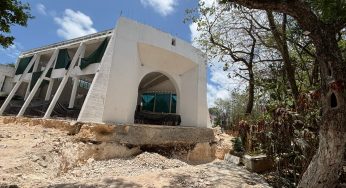 Continúan las obras de remodelación en la Catedral de Cancún
