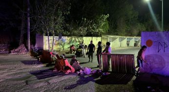 Bloquean vecinos de Villas del Sol carretera a El Tintal, por apagón