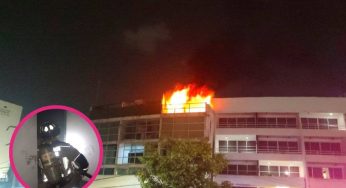 Incendio en un edificio de departamentos en la avenida Bonampak