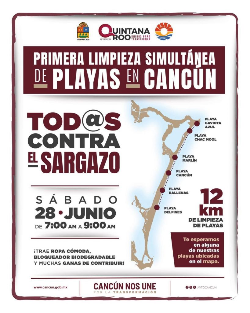 Cancún se une en la ‘Primera Limpieza Simultánea de Playas’