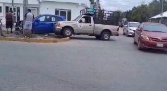 Imprudencia al volante provoca accidente vial en la SM 102