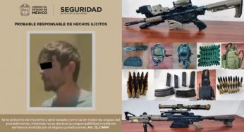 Detienen en Atlacomulco a estadounidense armado que portaba credencial falsa de la CIA