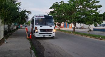 Nuevo sistema de transporte en Chetumal opera con paradas provisionales