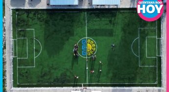 La comunidad de González Ortega estrena cancha de Fútbol 7