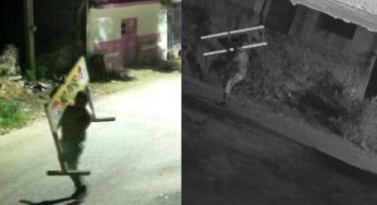 Cámaras de vigilancia registran el robo de señal vial en José María Morelos