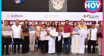 Blanca Merari felicita a los artesanos de Leona Vicario