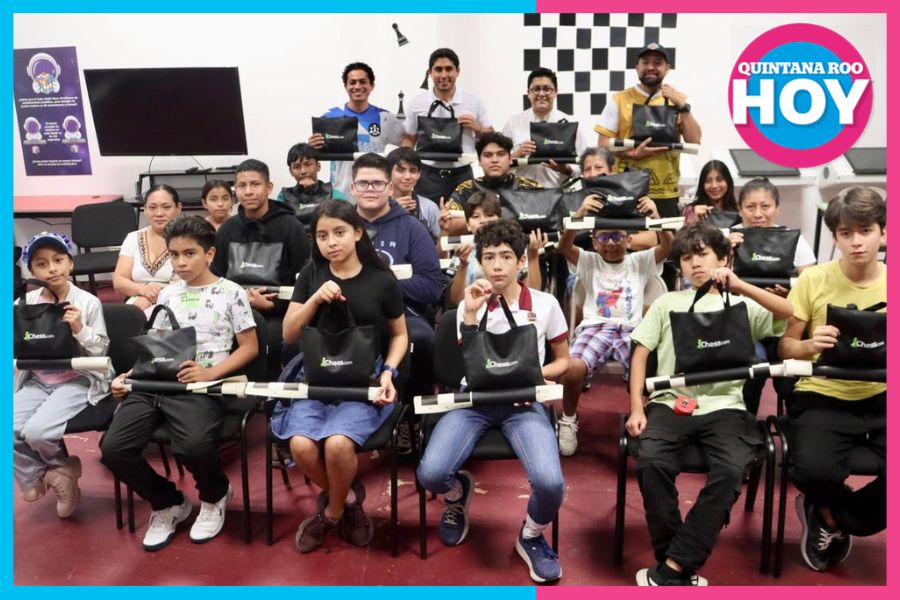 Comisión del Deporte de Quintana Roo entregó 70 tableros de ajedrez