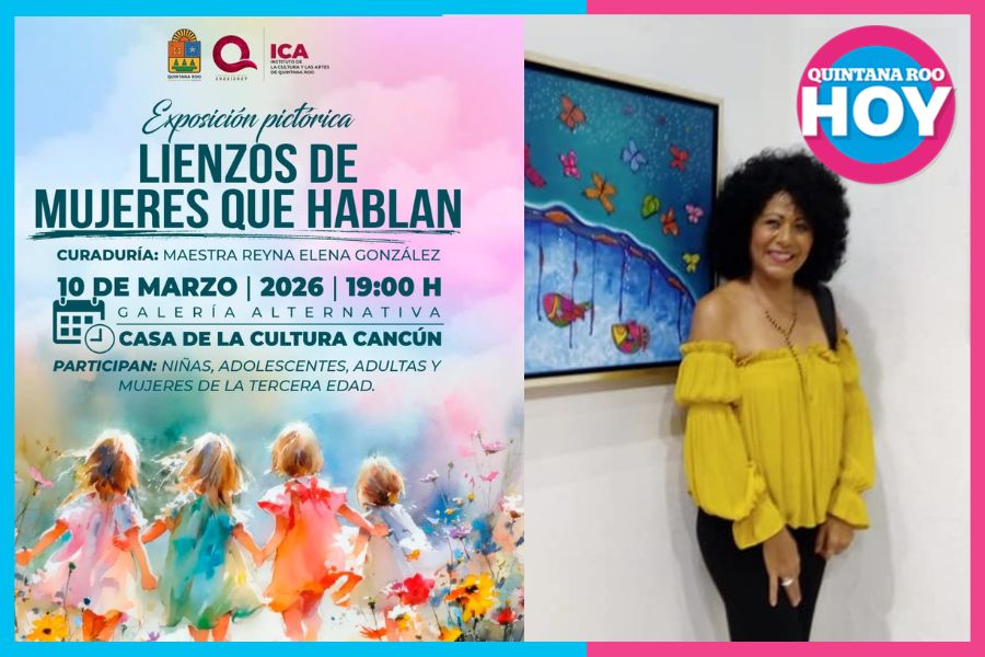 “Lienzos de Mujeres que Hablan”, exposición pictórica en la Casa de la Cultura de Cancún
