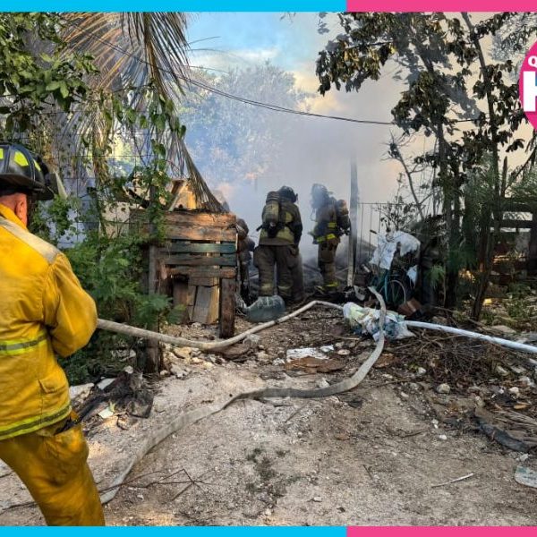 Voraz incendio consume vivienda