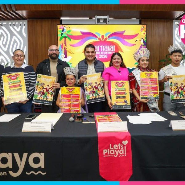 Presentan cartelera oficial del Carnaval Playa del Carmen 2026