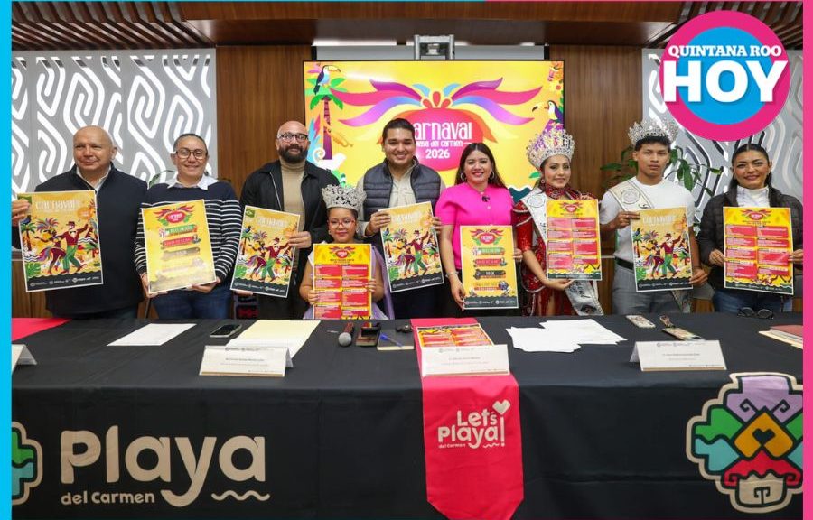 Presentan cartelera oficial del Carnaval Playa del Carmen 2026
