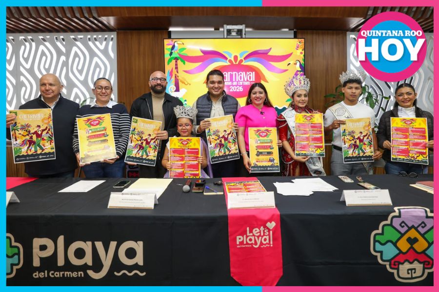 Presentan cartelera oficial del Carnaval Playa del Carmen 2026